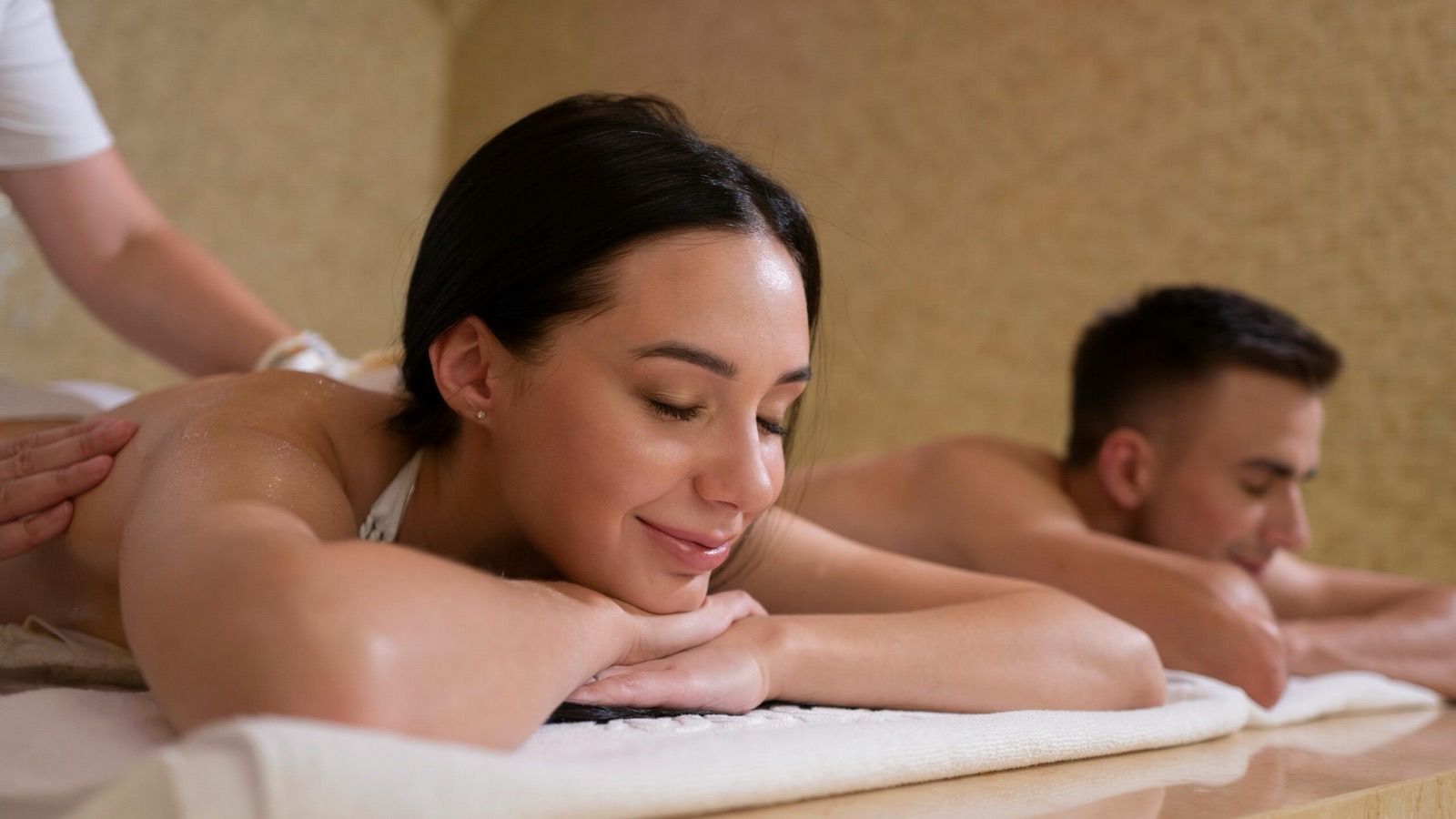 Couple enjoying a relaxing massage at Core Head Spa